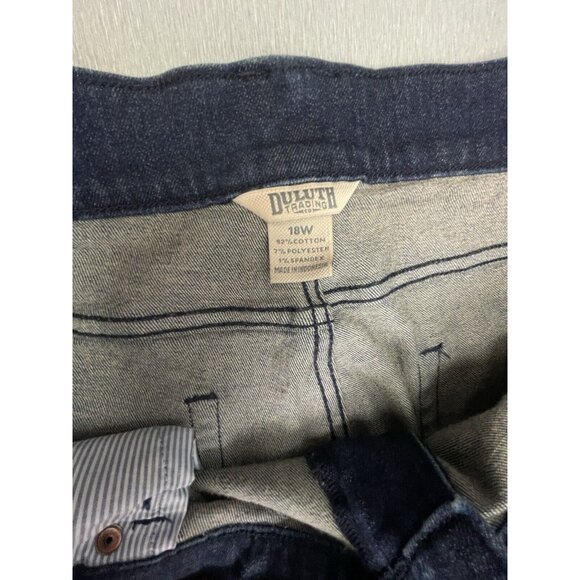 Duluth Women's Plus Daily Denim Capris Cropped Jeans Size 18W Cotton Blend - Picture 13 of 14